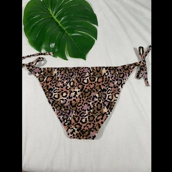 NEW Shade & Shore Leopard‎ Side-Tie Cheeky Bikini Bottoms [ SZ Large ] #3342 - Picture 8 of 10
